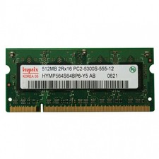 Hynix 512MB DDR2 SODIMM RAM Module PC2-5300S-555-12 HYMP564S64BP6-Y5 picture