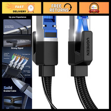 High-Speed Cat 8 Ethernet Cable 65FT, 40Gbps 2000MHz Flat LAN Network Cord for G picture