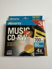 3-Pack Memorex Music CD-RW 700 MB Rare Vintage. New picture