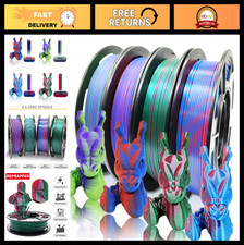 4x250g Dual Color PLA Filament 1.75mm for 3D Printers - Matte & Silk Spools picture
