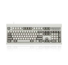 Full Size Wired Keyboard, 104 Keys, Ergonomic Retro Design, English Layout picture
