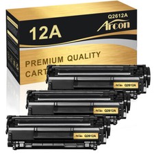 3Pcs Q2612A 12A Toner Cartridge For HP LaserJet 1010 1022n 1022nw 3050 3052 picture