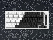 Shine Through keycaps,Double Shot PBT keycap,Topographic picture