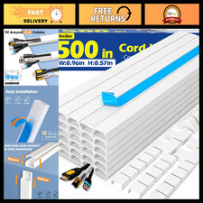 500in Cord Hider Kit - Paintable Cable Raceway, Wall Wire Covers for TV Cords picture