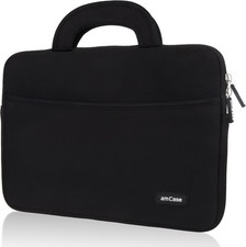 Black Neoprene Sleeve for 11.6 to 12 Inch Chromebook Case with Travel Handle picture