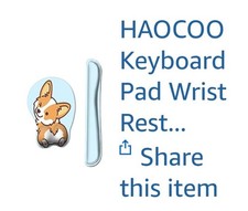 LAST ONE New Set Corgi Keyboard Pad And Wrist Rest Super Cute For Your Office. picture