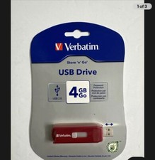 Verbatim 4GB Store 'n' Go USB Flash Drive - Red 95236 In Box New picture