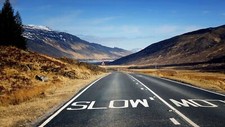 Landscape road scotland asphalt outdoors Custom Gaming Mat Desk picture