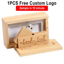 Wedding Custom High Speed USB 3.0 Flash Drive Free Logo Gift Box Pen Drive 64GB picture