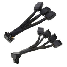 16AWG 3x8pin 4x8P PCI-E to 16Pin (12+4) PCIE5.0 12VHPWR Connector 90Degree Elbow picture