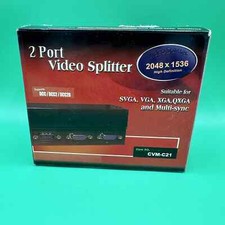 1x2 2 Port VGA HD15 Video Splitter PC Laptop to TV LCD Monitor Display 450MHz picture