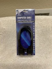 Manhattan 6FT SVGA Monitor Cable HD15MM 360609 Gold Plated picture