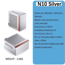 Jonsbo NV10 N10 Mini ITX Case Aluminum Walnut Accent 1U FLEX Power Desktop PC picture