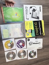 Vintage PC Software & Manuals Lot - Windows XP, ME, Books & CDs - No Returns picture