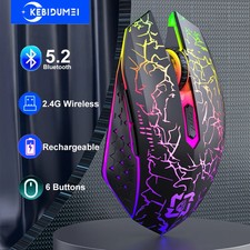 RGB Color 2.4G Wireless Mouse Bluetooth 5.2 Mouse Dual Mode Gaming Mouse... picture