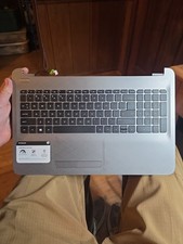 HP ​TPN-C126 Laptop US Keyboard w Palmrest Cover Silver VGUC picture