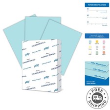 High Opacity 20 lb Blue Colored Paper, 500 Sheets - Ideal for Creative Projects picture