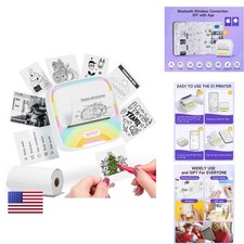 iDPRT MT610 Mini Inkless Bluetooth Thermal Sticker Label Printer Portable picture