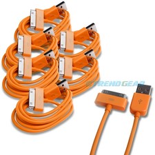 6X 10FT 30-PIN USB SYNC DATA POWER CHARGER ORANGE CABLE IPHONE IPOD TOUCH IPAD picture