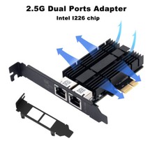 Dual Port RJ45 LAN NIC Gaming Card 2.5G Gigabit Network Card Intel I226 PCI-E x1 picture