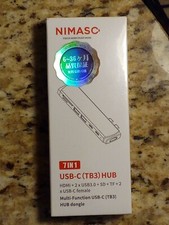 NEW NIMASO USB C Hub for MacBook 7-in-2 USB C Adapter Compatible w/ Thunderbolt picture
