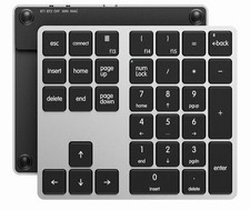 Kisnt KN300BT Bluetooth Number Pad for Laptop, 34- Key Black + Silver  picture