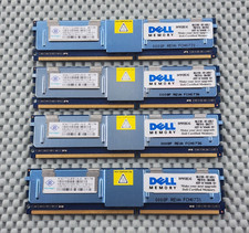 (Lot of 4) Nanya 4GB 2Rx4 PC2-5300F-555-11-D1 NT4GTT72U4PB1UN-3C Dell P867916 picture
