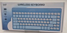 iJoy SW98 Cloud Wireless Keyboard Pastel Blue Retro Round Keys Typwriter Style  picture