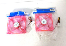LOT OF 2 Apevia CF12SL-URED 120mm Red LED Computer Case Fan  4-Pin/Molex Plug picture