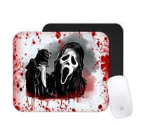 Scary Mask Horror Inspired Mouse Pad | Slasher Movie Desk Mat picture