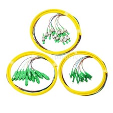 12 Fiber FC SC LC APC SingleMode SM 9/125 Bunch Fiber Optic Pigtail 1m picture