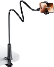 Gooseneck Phone Holder Hands-Free for Phone Viewing Or Recording, Black picture