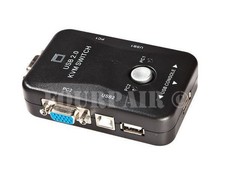 New 2-Port USB 2.0 KVM Switch Mouse/Keyboard/VGA Video Monitor 200MHz 1920x1440 picture