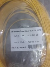2 x LOT 15m LC-ST Simplex 9/125 Singlemode Fiber Optic Patch Cable OFNR Yellow picture