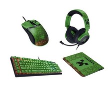 Razer Minecraft Edition Bundle Gaming Keyboard, Mouse, Headset & Mousepad Green picture
