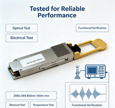 Fiber Optic Transceiver 200G QSFP56 VR4 MPO12 APC 850nm MMF AI Server High Speed picture
