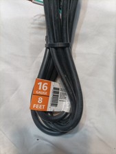 Husky 8' 16 Gauge 3 Prong Tool Replacement Power Supply Cord Cable Med Duty picture