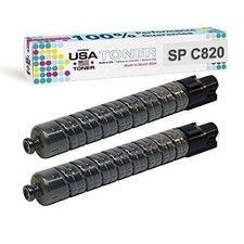 Toner for use in Ricoh SP C820, SP C821, 821026, 821034 (Black, 2 pk) picture