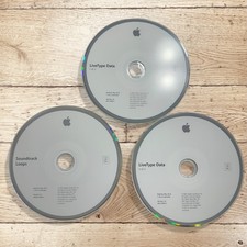 Vintage 2003 Apple Mac OS X LiveType Data & Soundtrack Loops 3 Discs CDs Set picture