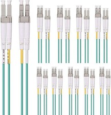 10-PACK OM3 LC to LC Fiber Patch Cable Multi-Mode Jumper Duplex 50/125μm 3 M picture