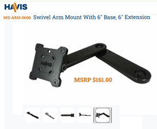 NEW & SEALED Havis MD-ARM-0606 Swivel Arm Mount With 6″ Base, 6″ Extension picture