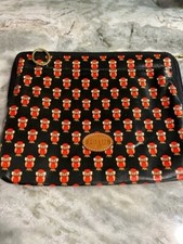 Fossil Coated Canvas Tablet Sleeve Zip Around Case Owls NEW picture
