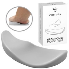 Virtusx Ergonomic Mouse Wrist Rest, Gliding Palm Support, Medium, White picture