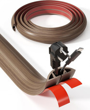5Ft Cord Cover, Wood Grain Cord Covers for Wires on Floor, Self-Adhesive Floor C picture