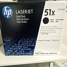 HP LaserJet 51X Q7551XD Genuine Black Laser Toner Dual Pack for P3005 picture
