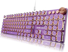 Typewriter Style Mechanical Keyboard, Wired Typewriter Keyboards,104 Keys Backli picture
