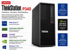 NEW Lenovo ThinkStation P340 Intel Core i7 32GB 2TB SSD NVIDIA GeForce RTX3050 picture
