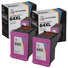 LD 2pk Reman Tri-Color Ink Cartridge for HP 64XL N9J91AN Envy 7855 6255 7155 picture