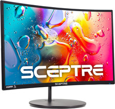 Curved 24-Inch Gaming Monitor 1080P R1500 98% Srgb HDMI X2 VGA Build-In Speakers picture