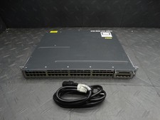 Cisco Catalyst 3750X WS-C3750X-48PF-S V06 48 Port PoE Network Switch C3KX-NM-1G picture